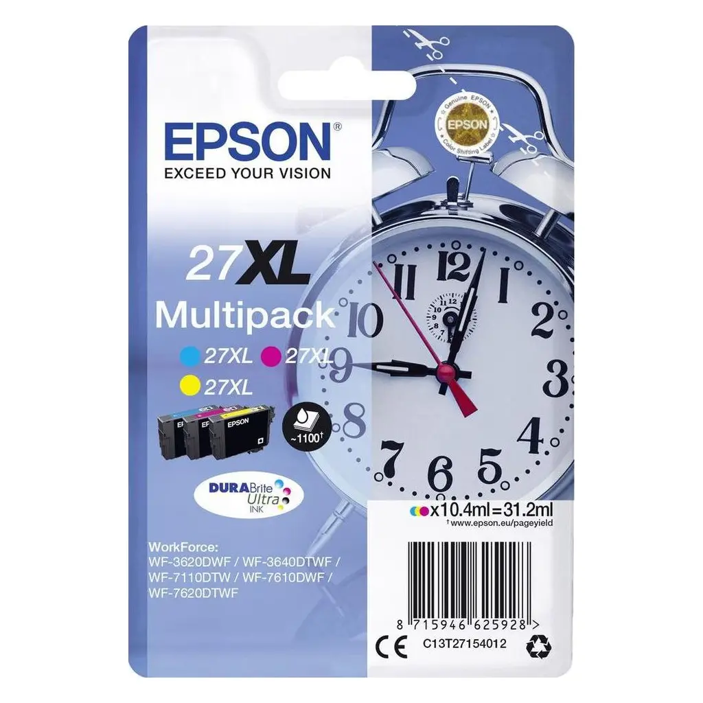 Črnilo EPSON T27154012 Multipack  27XL - DURABrite Ultra Extra Large original-0