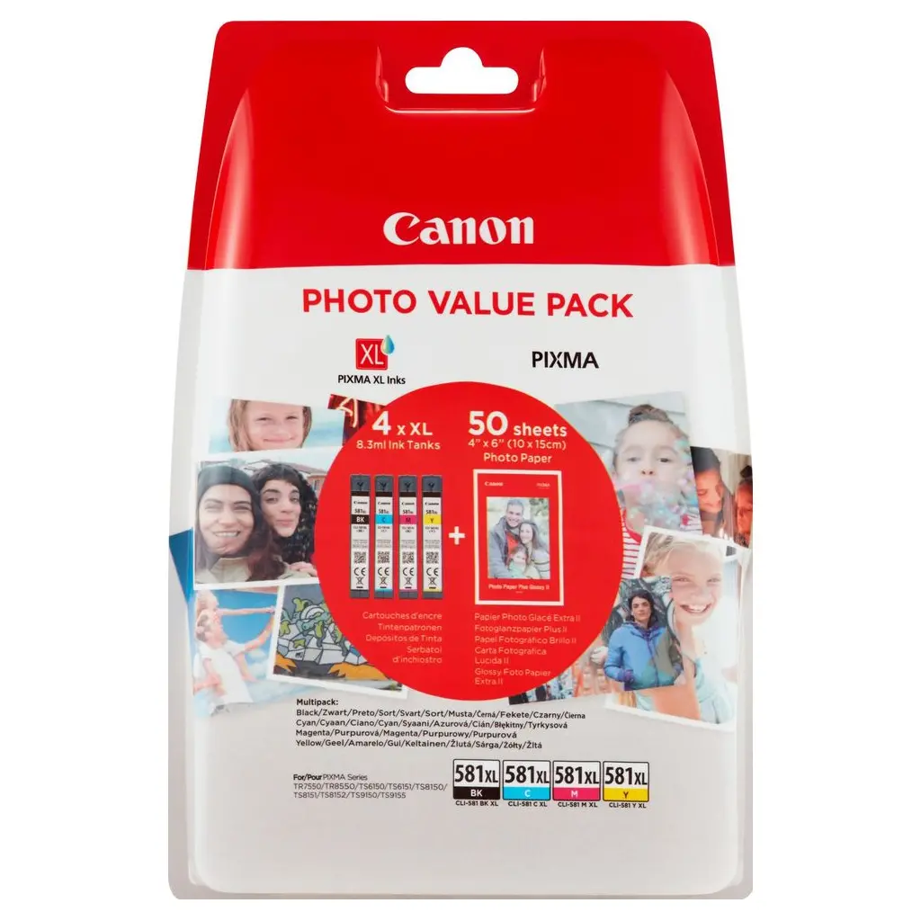 Črnilo CANON CLI-581 XL BK+C+M+Y - Photo value pack original-0