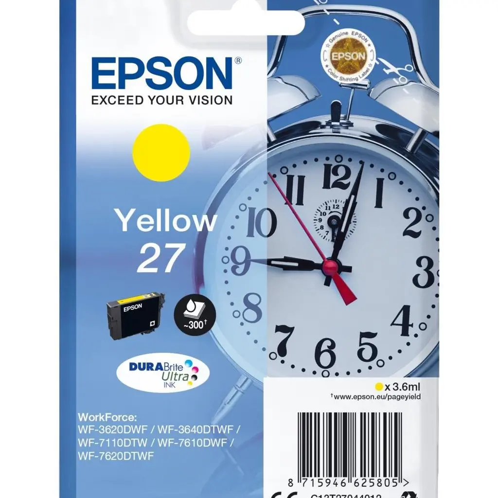 Črnilo EPSON T27044010 Yellow 27 - DURABrite Ultra original-1
