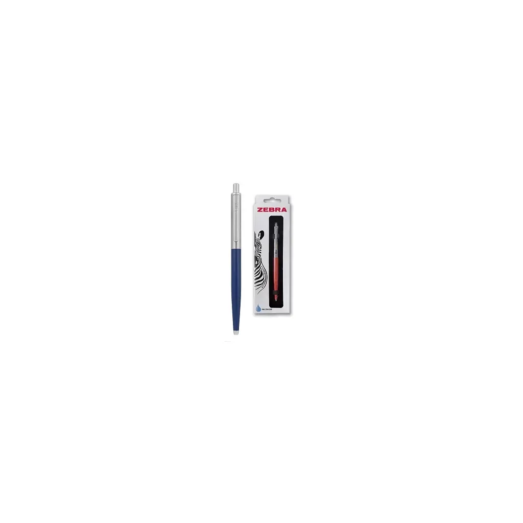 Kemični svinčnik  Zebra 901 0,7 moder izpis, srebrno modro telo-1