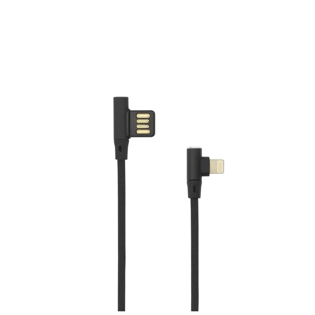 Kabel Lightning USB SBOX punjač, data - iPad, iPhone - 1.5m kutni crni-0