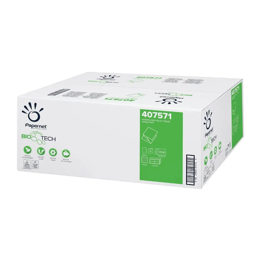 Papir toaletni lističi 11,0x21,0cm 2-sl 40/1 Biotech 407571-0