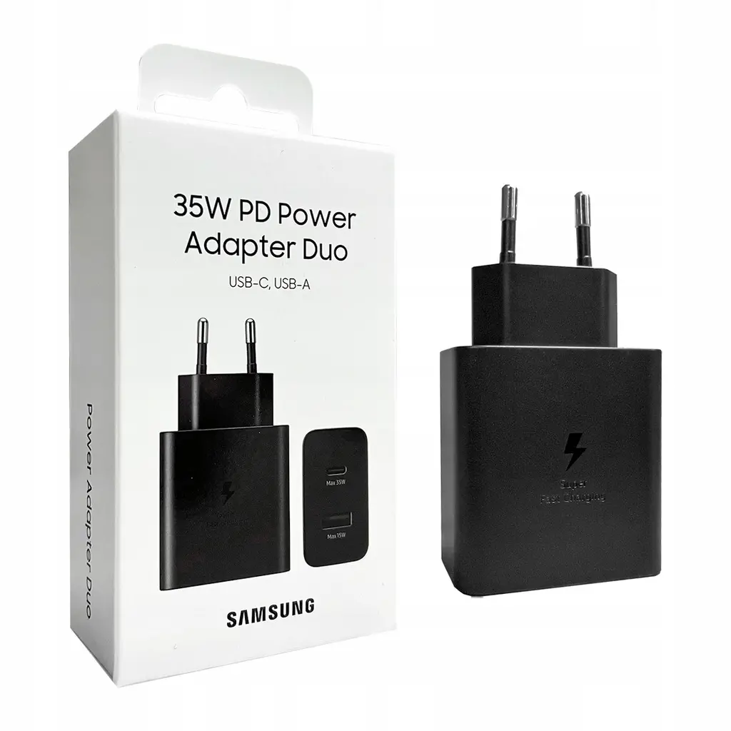 Adapter za napajanje SAMSUNG - Duo hitri hišni polnilec brez kabla, 35W, črn-0