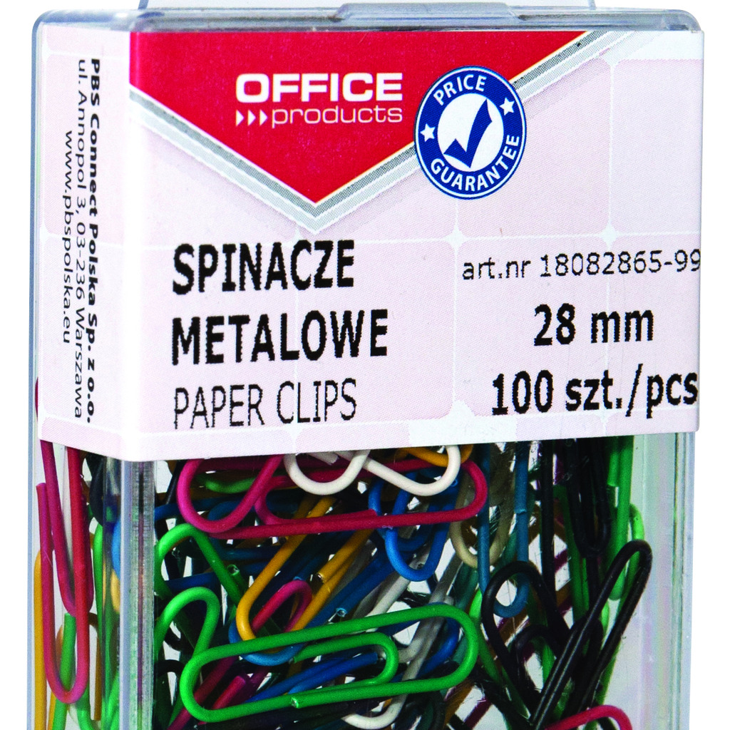 Sponka ročna št.3 Office products plastificirane v različnih barvah 100/1-0