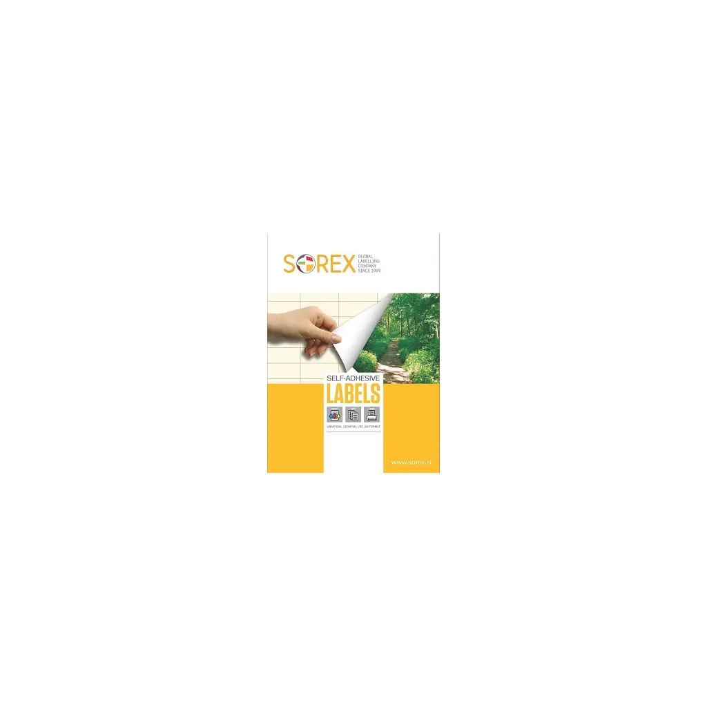 Etiketa laser/inkjet/copy 200,0x297,0 Sorex 100/1-1