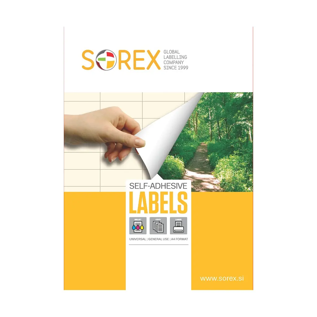 Etiketa laser/inkjet/copy 200,0x297,0 Sorex 100/1-0
