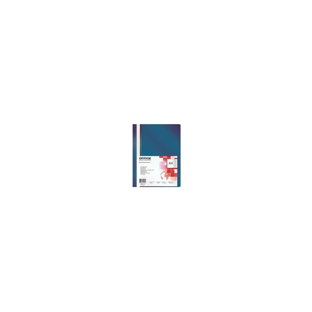 Mapa s kovinsko sponko PVC A4 1/1 temno modra-1
