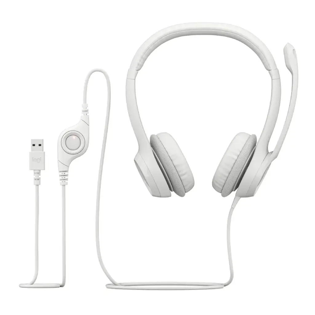 Slušalke+mikrofon LOGITECH H390 USB - bijele-1