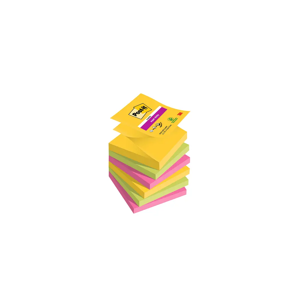 Lističi samolepilni 76X76mm 6x90 "Z" lističev Post-it 3M R330-6SS Super Stick Carnival-1