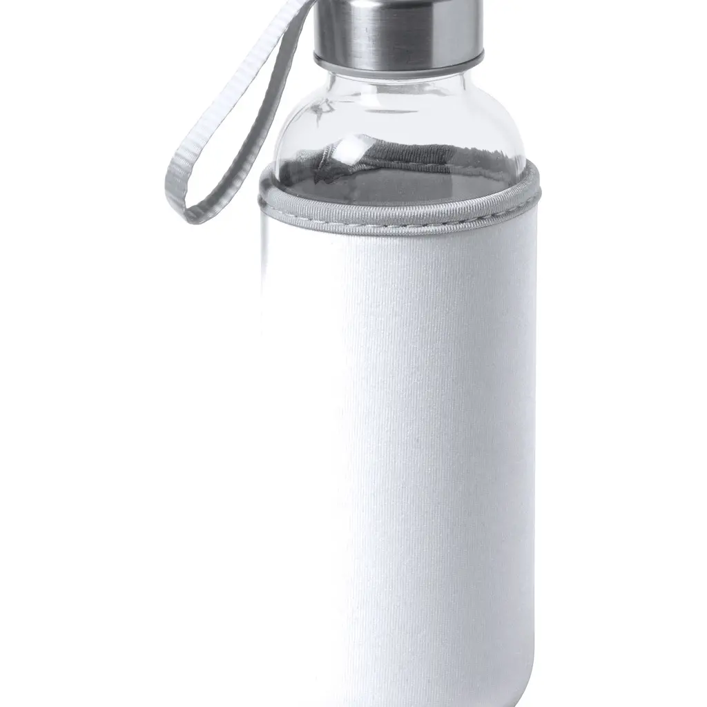 Steklenica za vodo 420ml Dokath s srajčko iz belega neoprena-0