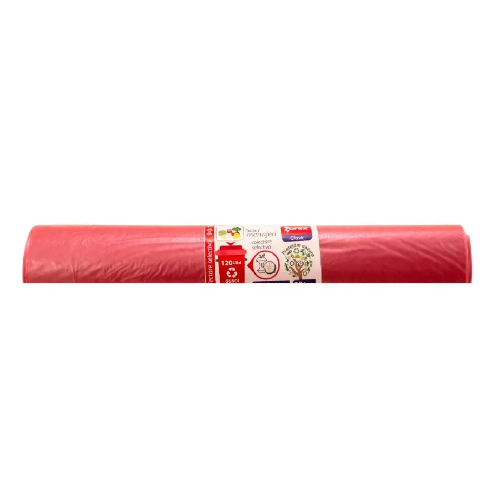 Vreća za smeće 120L 70x100 cm 10/1 LDPE Zorex crvene za organski otpad-0