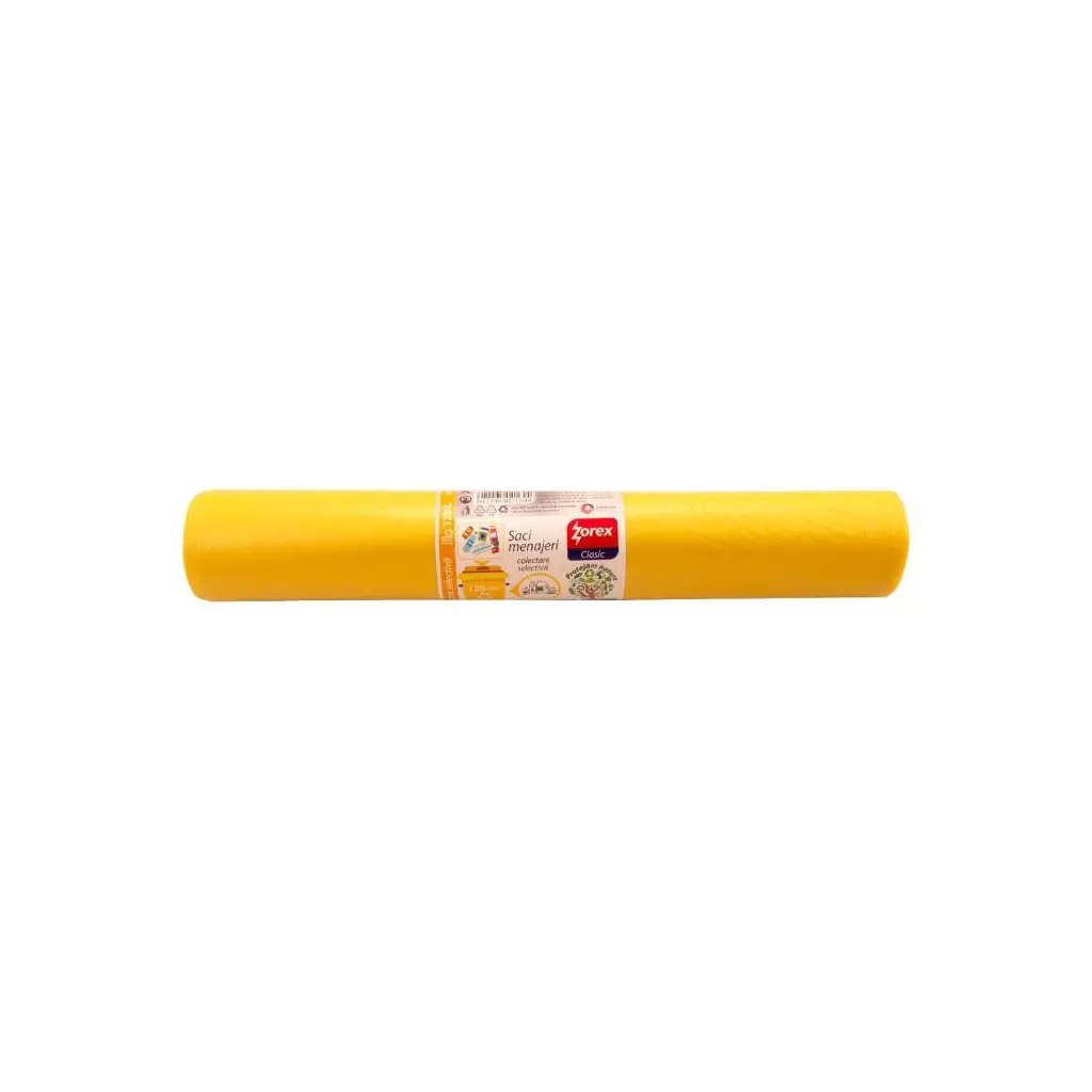 Vrečke za smeti 120L 70x100 cm 10/1 LDPE Zorex rumene za plastiko-0