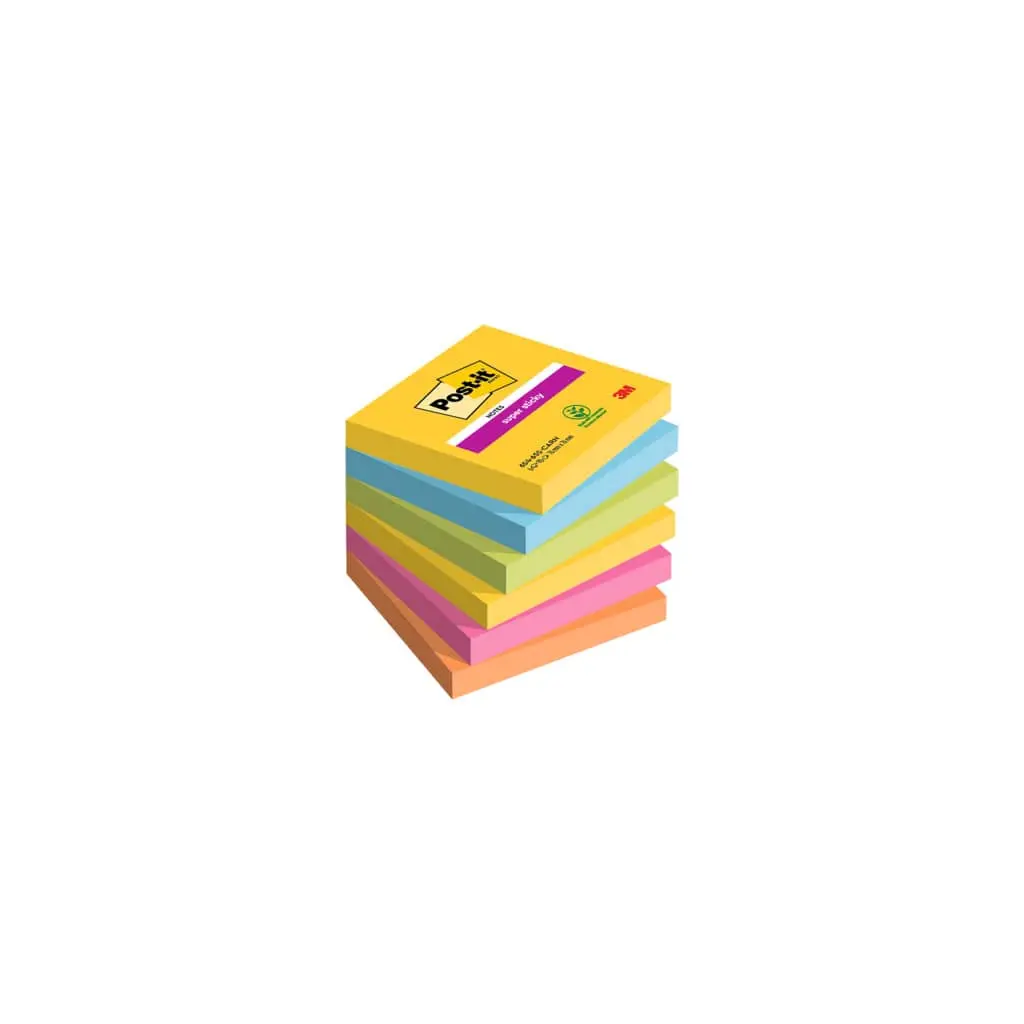 Lističi samolepilni 76x76mm 6x90 listova Post-it 3M 654 Super Sticky CARN-0