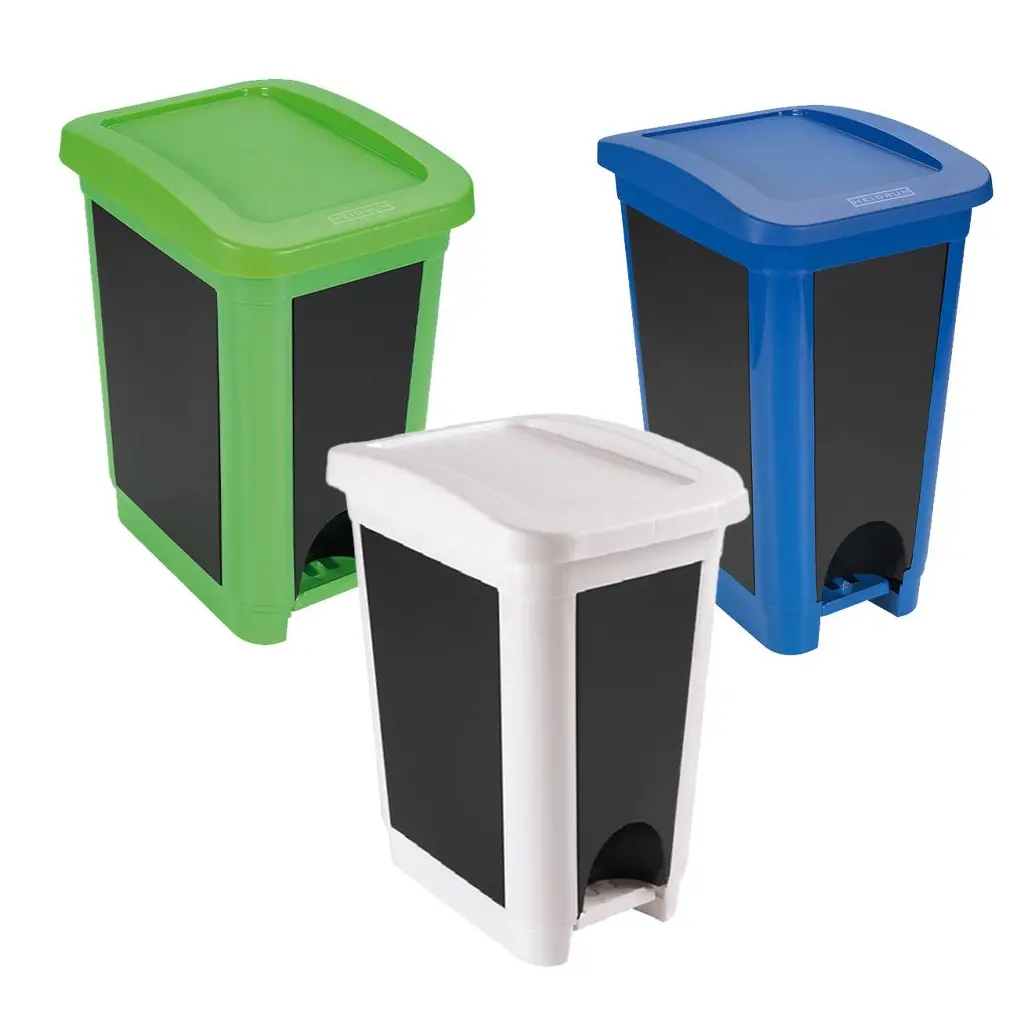 Koš za odpadke s pedalom pvc 30l oglat, sort-0