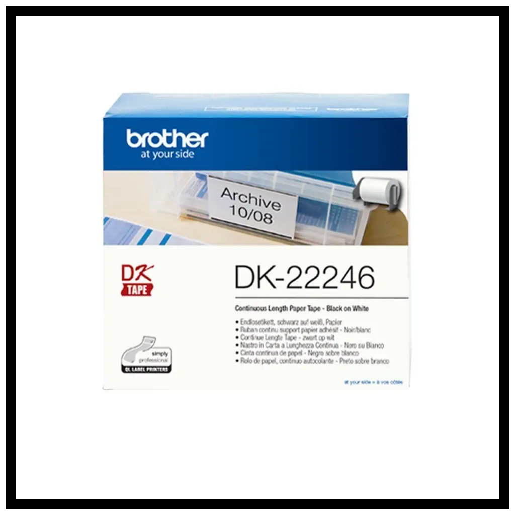 Ribbon BROTHER DK22246 beskonačna papirna naljepnica 102mm x 30.48M-0