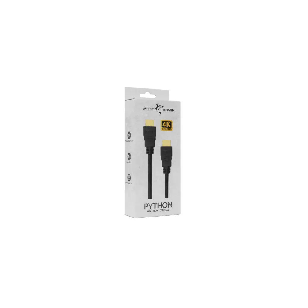 Kabel HDMI tip A-M<=>HDMI tip A-M  2m 4K 60Hz z mrežo - WHITE SHARK-0