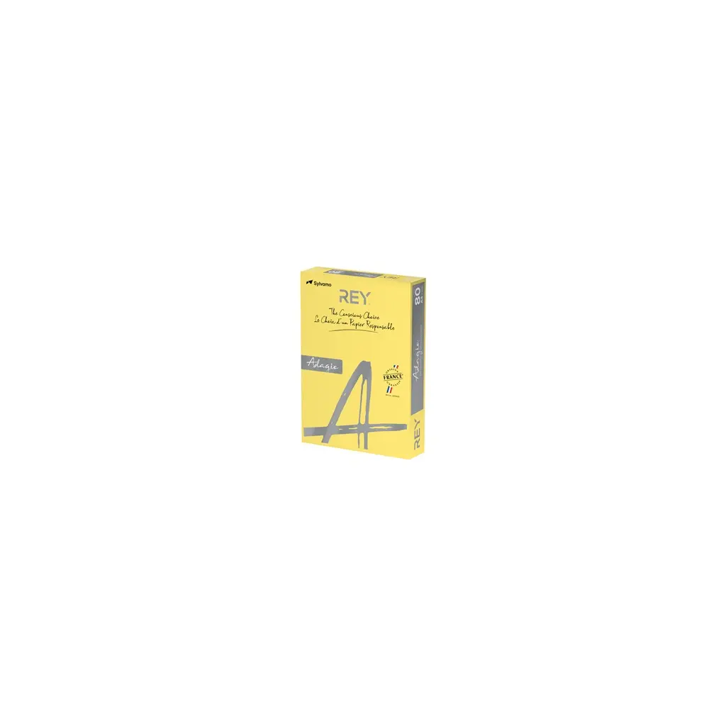 Papir fotokopirni color  A4  80gr Rey Adagio intensive limona rumen 58 500/1-2