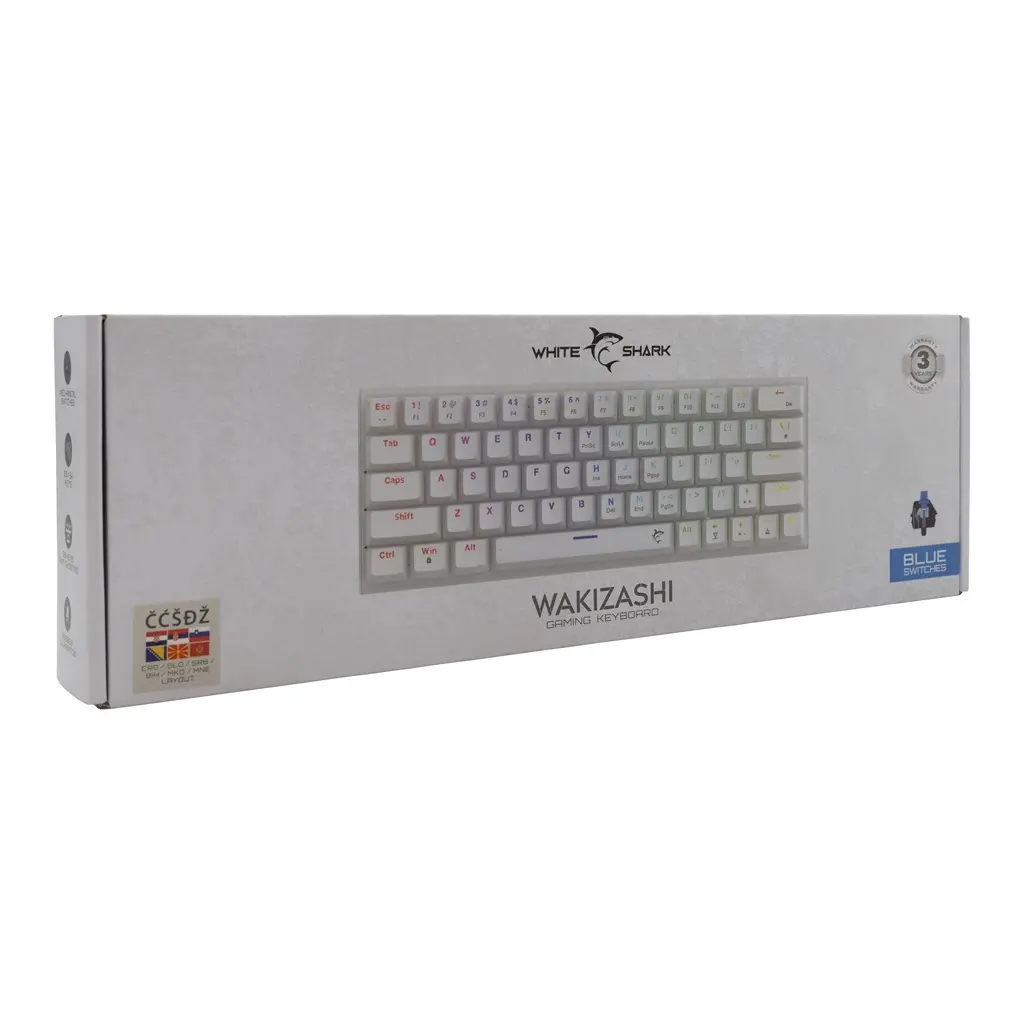 Tipkovnica WHITE SHARK GK-002222 Wakizashi - bela-4