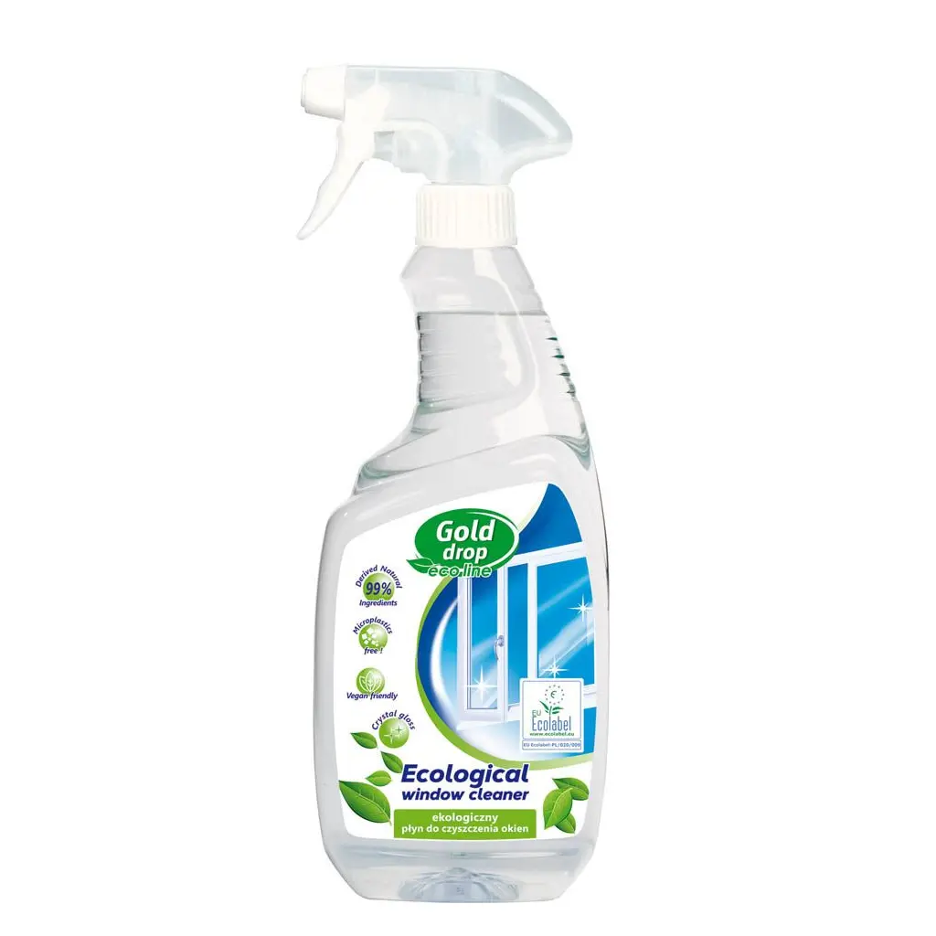Sredstvo za čiščenje stekla s pumpico 750ml Gold Drop Eco line-0