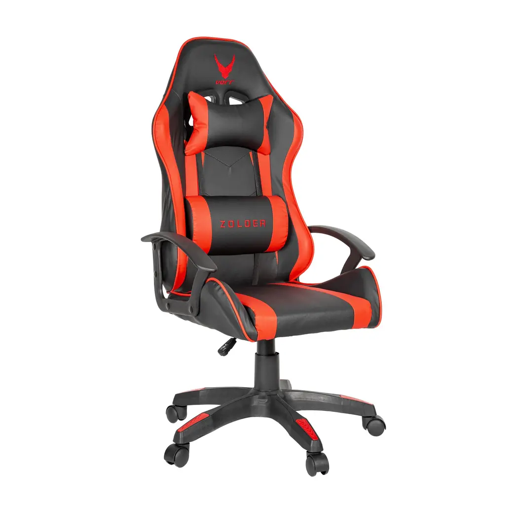 Stol gaming VARR Zolder - črno rdeč-0