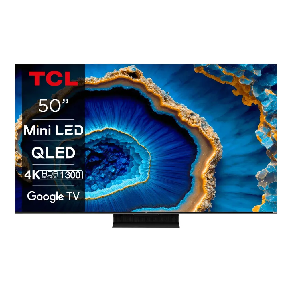 TV TCL 50C805, Mini-LED, QLED, 50", 140cm, UHD, Google TV-0