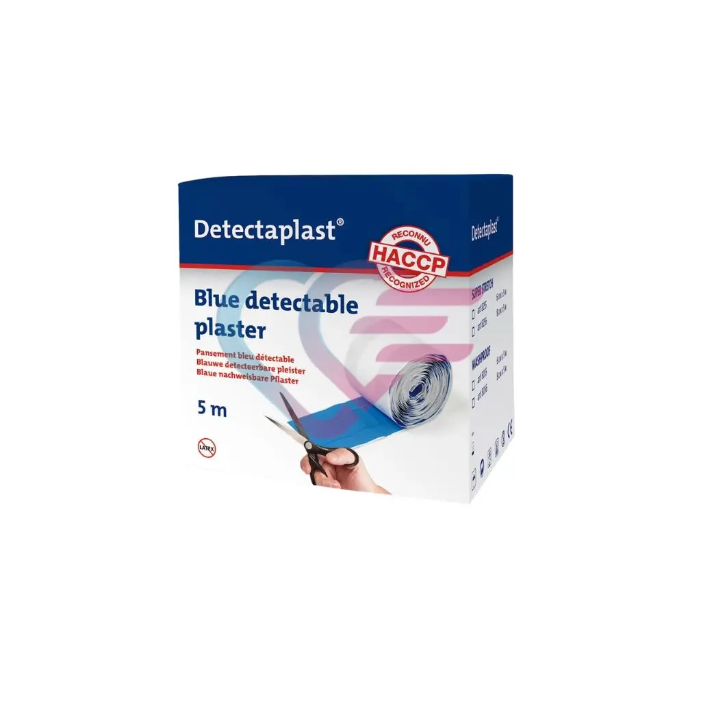 Obliž v kolutu detektabilni, moder, HACCP 100/1, 5mx6cm-0