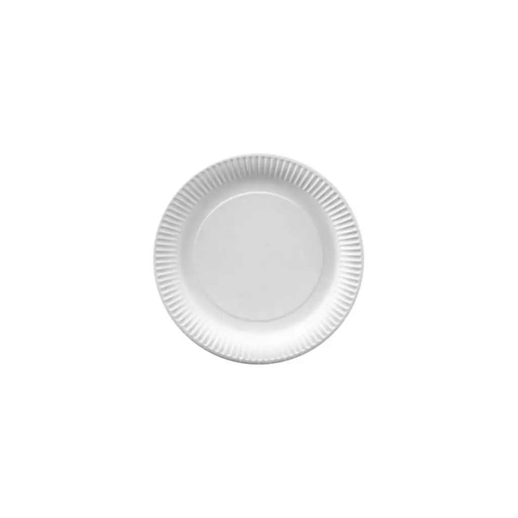 Krožnik papirnati bel fi 23cm 50/1-0