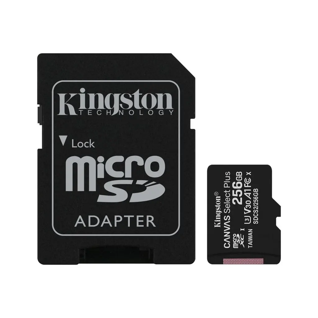 Spominska kartica Micro Secure Digital 256GB KINGSTON Canvas Select Plus +Ad-0