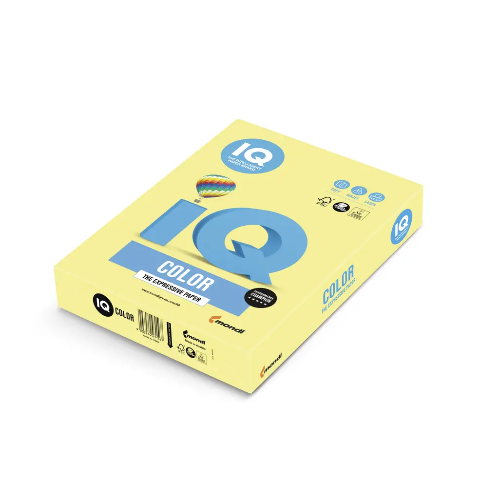 Papir fotokopirni color A4  80gr Mondi IQ trend ZG34 500/1 rumen limona-0