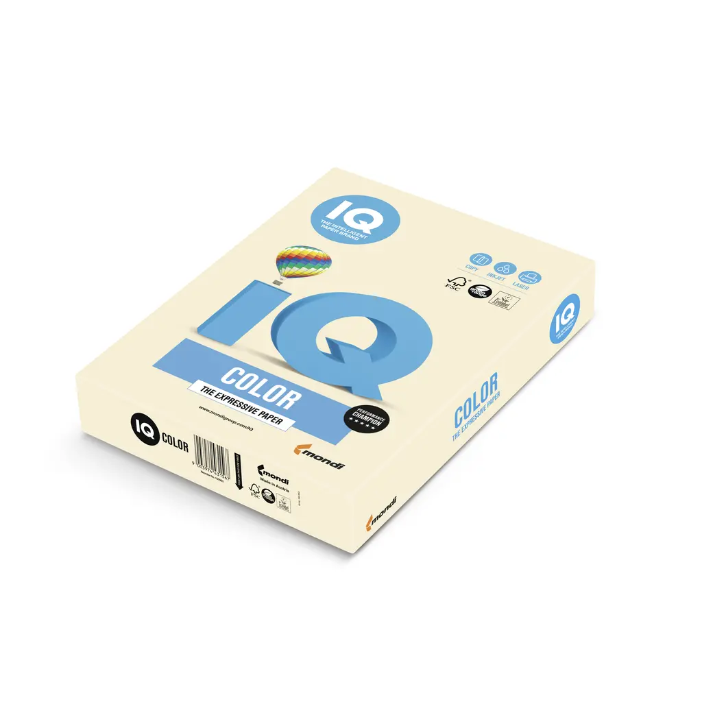 Papir fotokopirni color A4  80gr Mondi IQ pastel CR20 500/1 cream bež-0