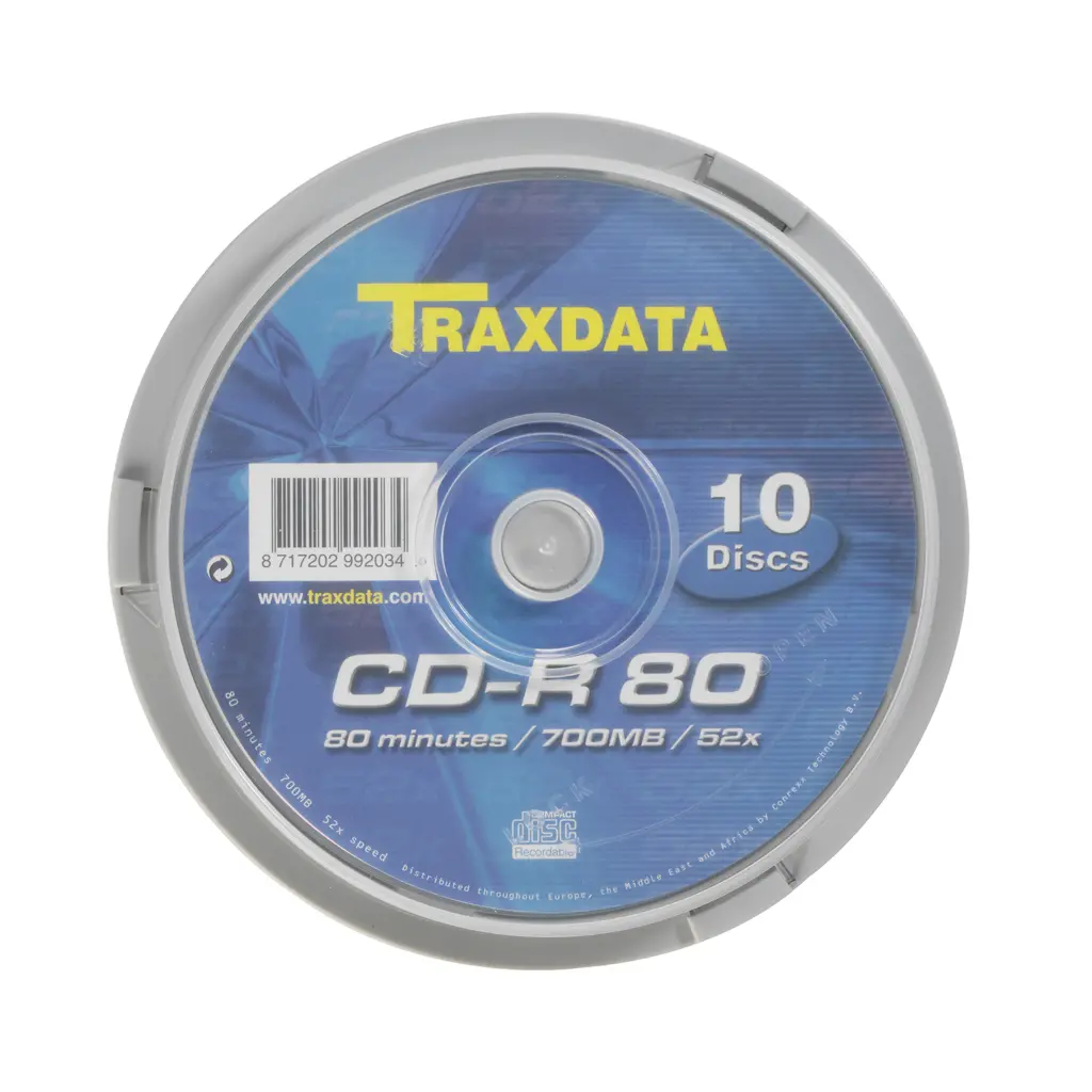 CD-R medij TRAXDATA 700MB 52x speed Spindle  10/1 komplet-0