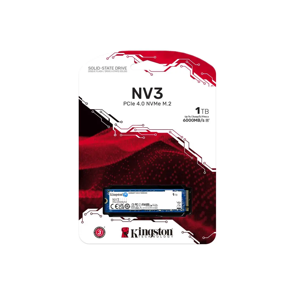 SSD M.2 NVMe 1TB KINGSTON NV3 2280 NVMe PCIEx4-0
