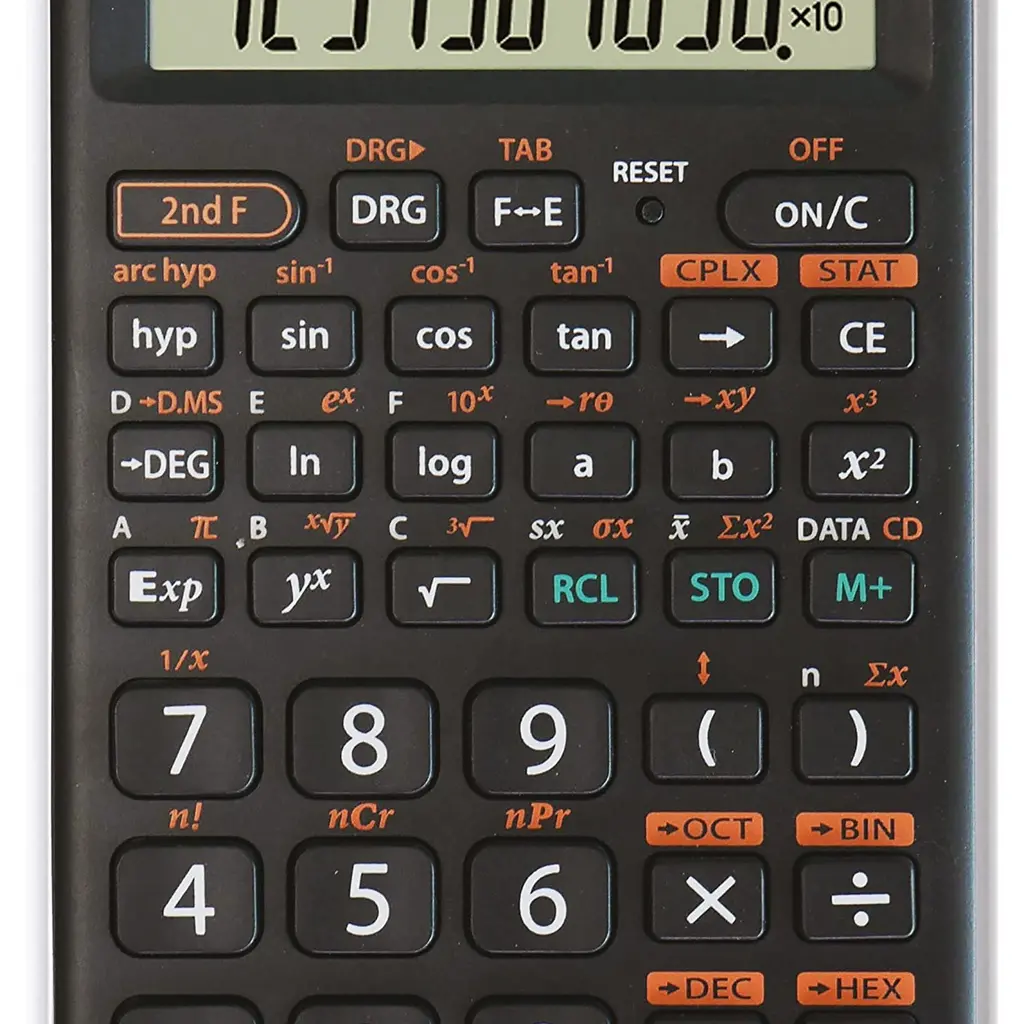 Kalkulator tehnični 10+2 mestni 146 funkcij Sharp EL501TWH črn-0