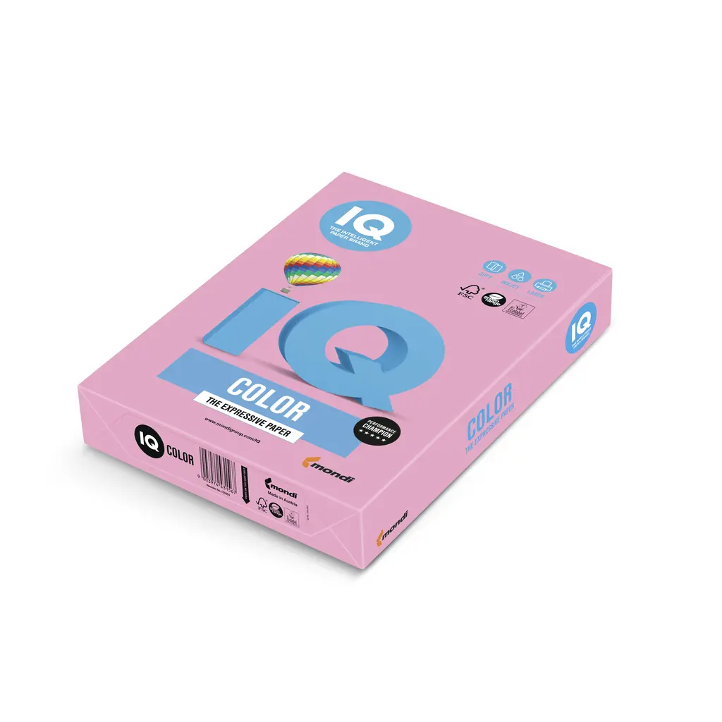 Papir fotokopirni color A4  80gr Mondi IQ pastel PI25 500/1 roza-0