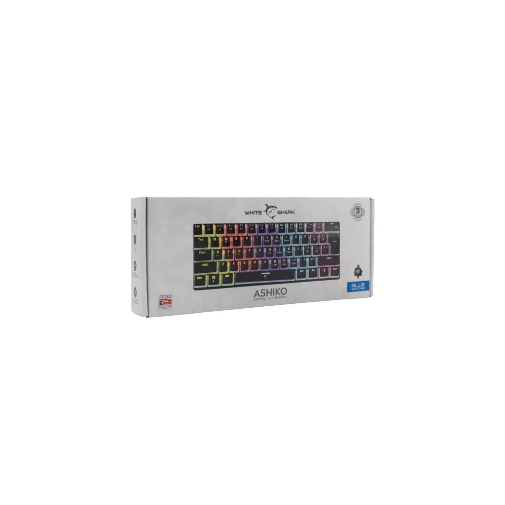 Tipkovnica WHITE SHARK GK-2202 Ashiko plavi switch - crna mehanička HR-4