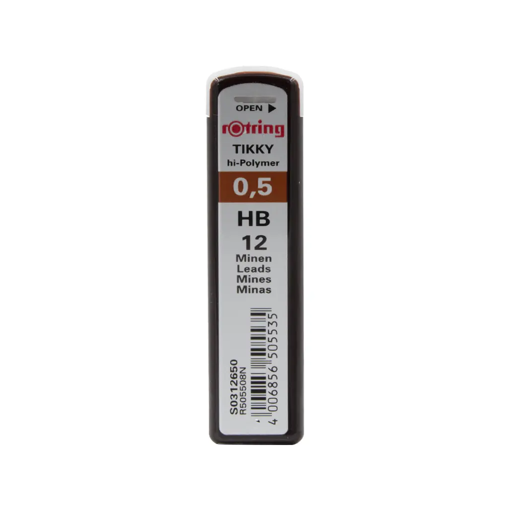 Minice za tehnični svinčnik 0,5 Rotring 505508 HB 12/1-0