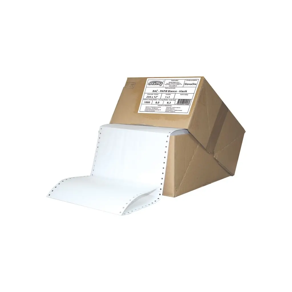 Papir računalniški 234x12 1+1 bianco Stimy 1000/1-1
