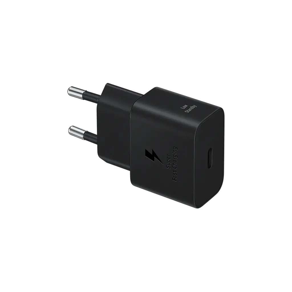 Adapter za napajanje SAMSUNG - hišni polnilec USB Type-C 25W GaN, hitri, bel, BLISTER-1