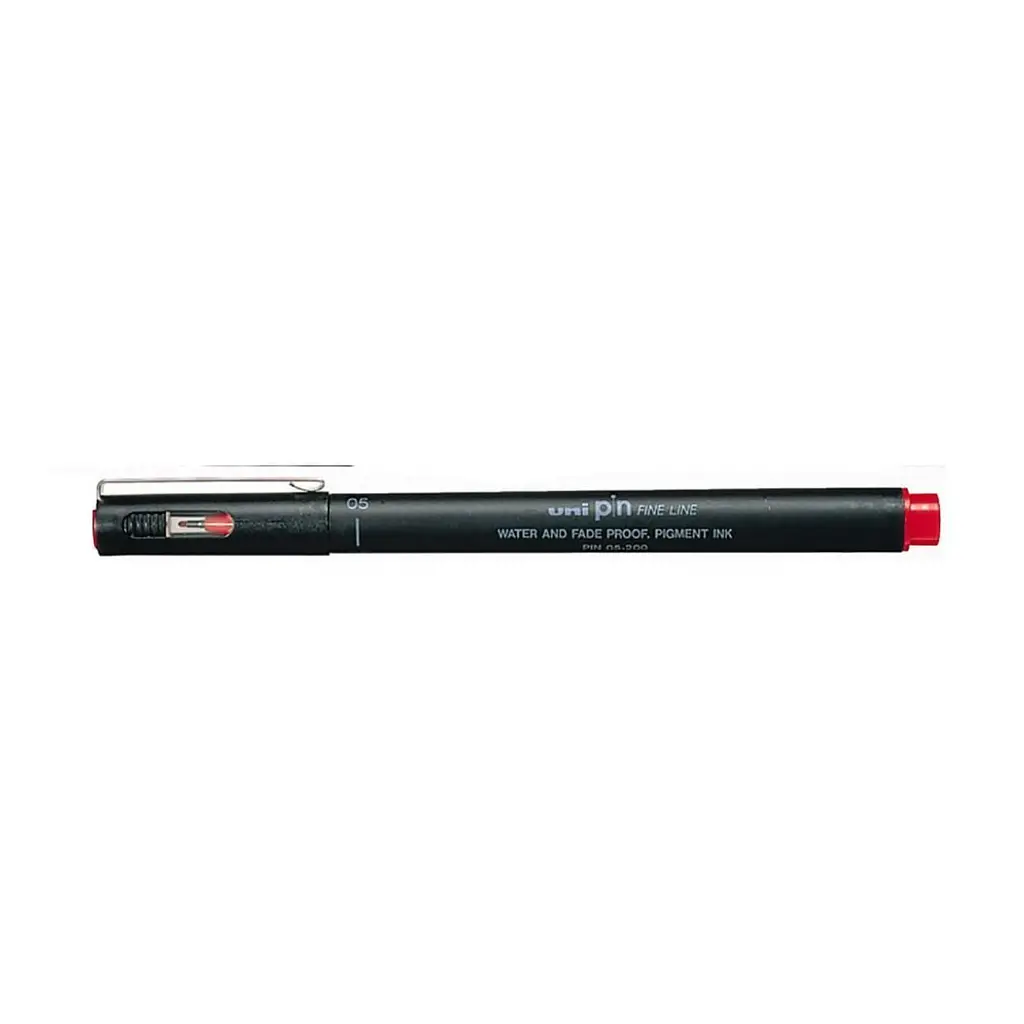 Marker permanentni 0,5mm Uni PIN 05-200 rdeč-0