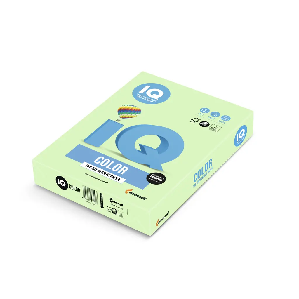 Papir fotokopirni color A4  80gr Mondi IQ pastel MG28 500/1 zelen-0
