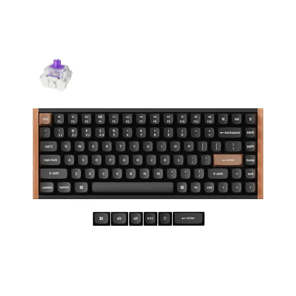 Tipkovnica KEYCHRON K2 HE Wireless Magnetic Switch Special Edition crna-0