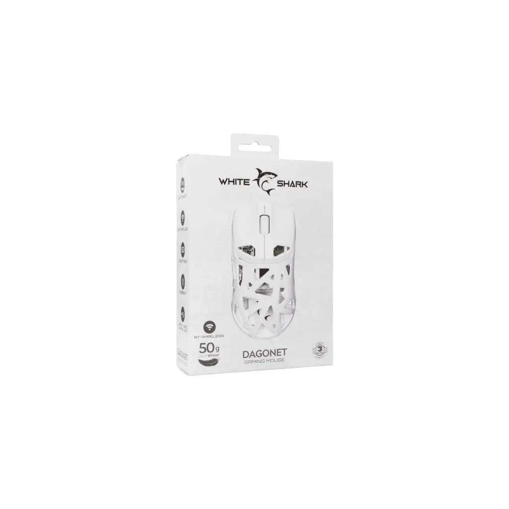 Miš WHITE SHARK WGM-5019 Dagonet - bijeli Wireless-3