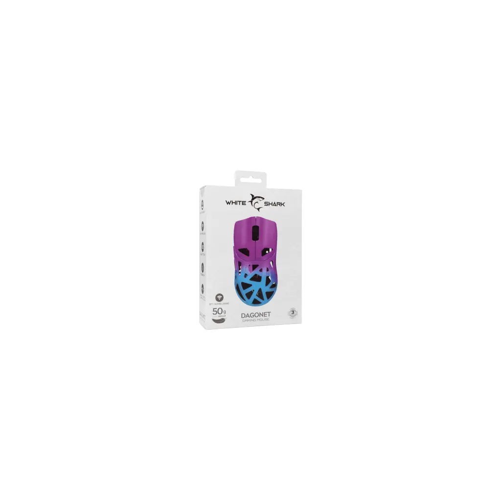 Miš WHITE SHARK WGM-5019 Dagonet 24.000 DPI - plavo/ljubičasta Wireless-3