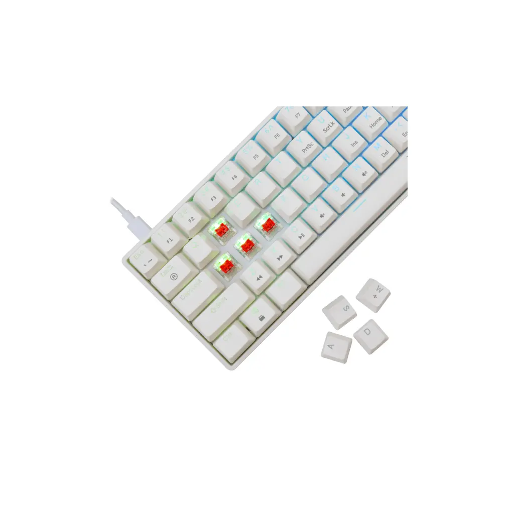 Tipkovnica WHITE SHARK GK-004122 Shinobi 2 - bijela mehanička HR RED SW.-2