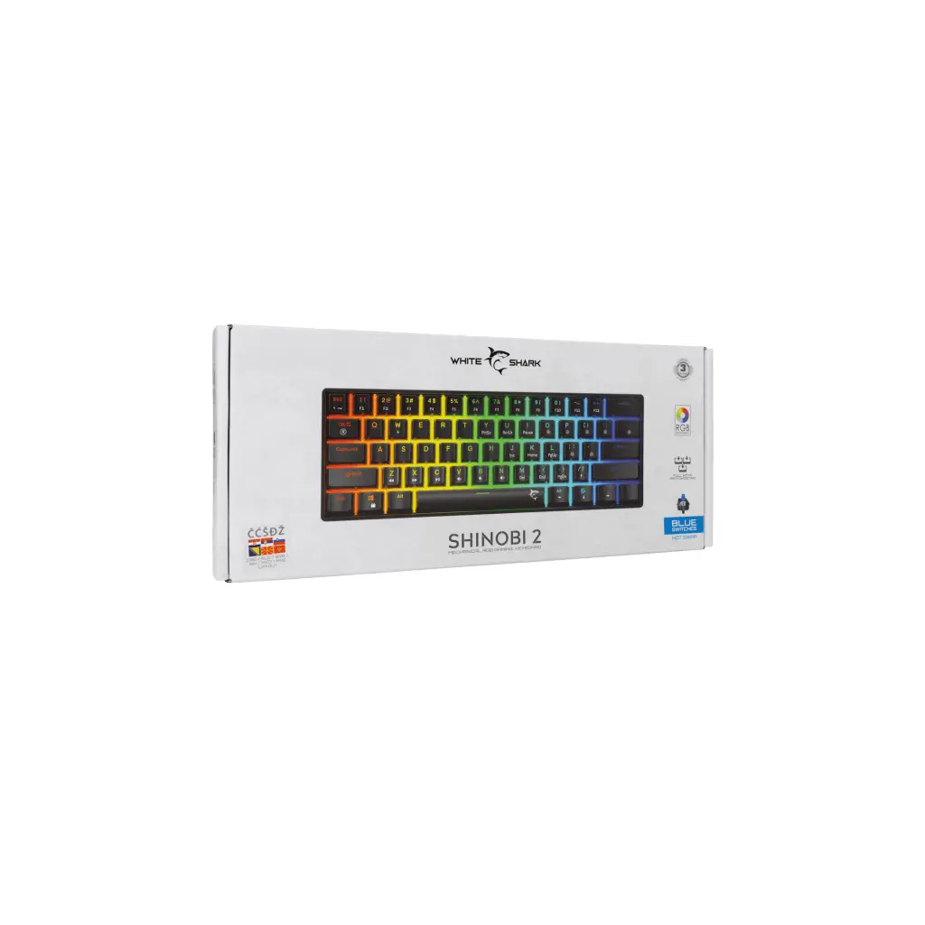 Tipkovnica WHITE SHARK GK-004122 Shinobi 2 - crna mehanička HR BLUE SW.-7
