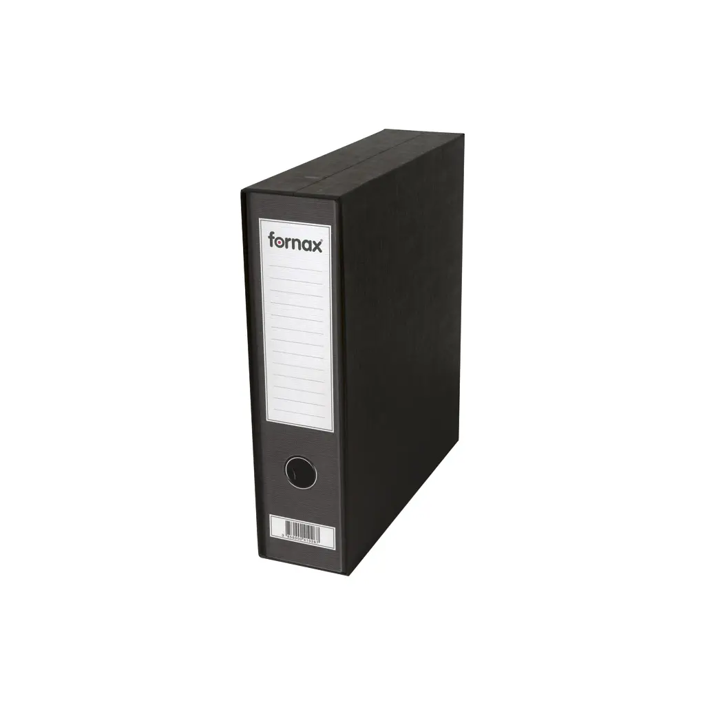 Registrator A4 širok Fornax Prestige črn s škatlo-0