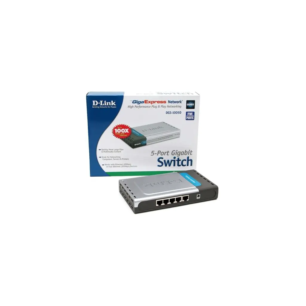 Mrežni switch 10/100/1000Mbps  5 portni D-LINK DGS-1005D-0