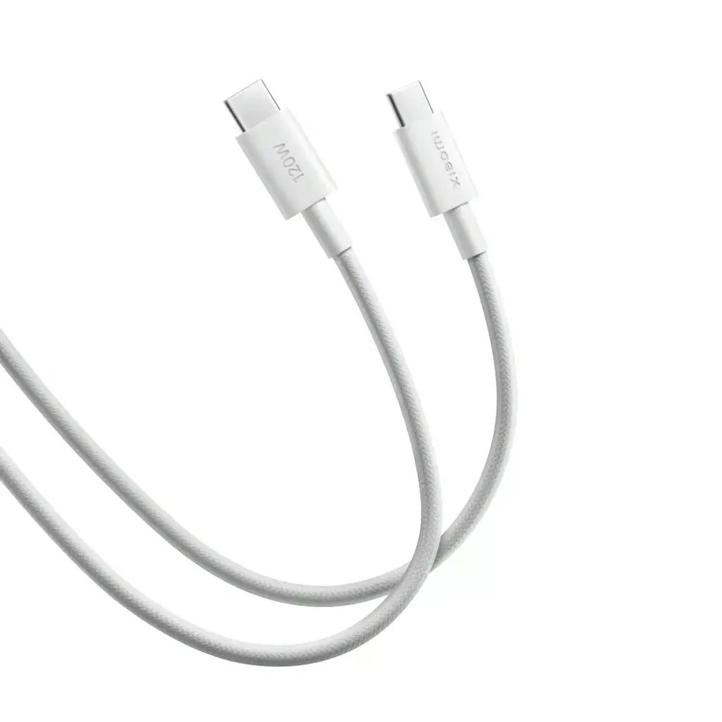 Kabel USB tip A-C<=>USB tip C-M  1.0m - XIAOMI QC 6A - bel pleteni-1