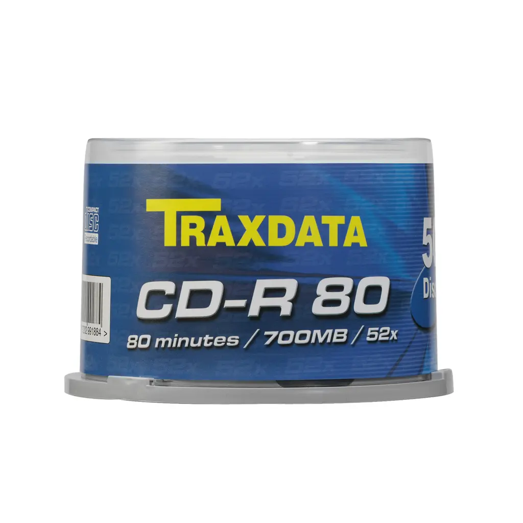CD-R medij TRAXDATA 700MB 52x speed Spindle  50/1 - komplet-0