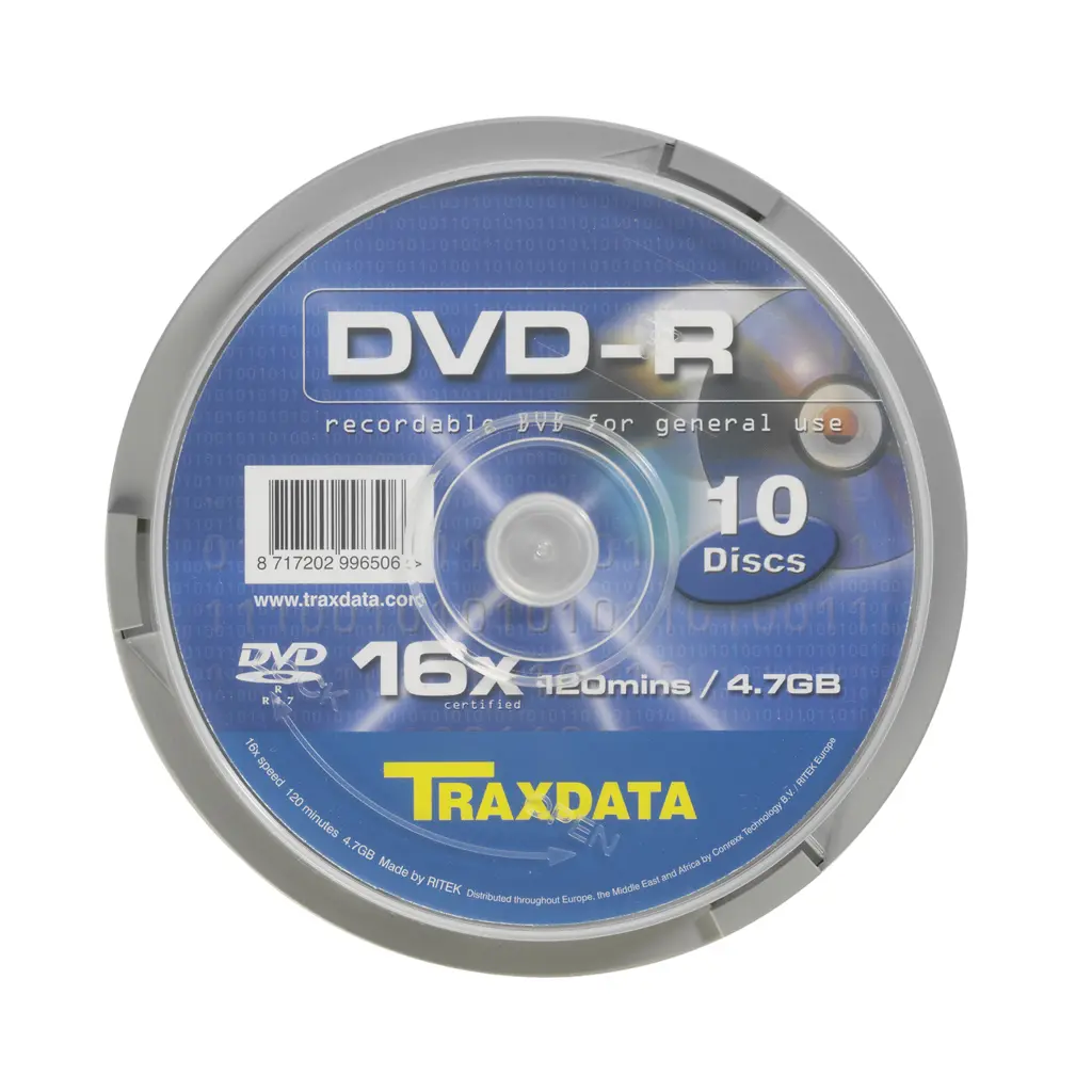 DVD-R medij TRAXDATA 4.7GB 16x speed Spindle  10/1 - komplet-0